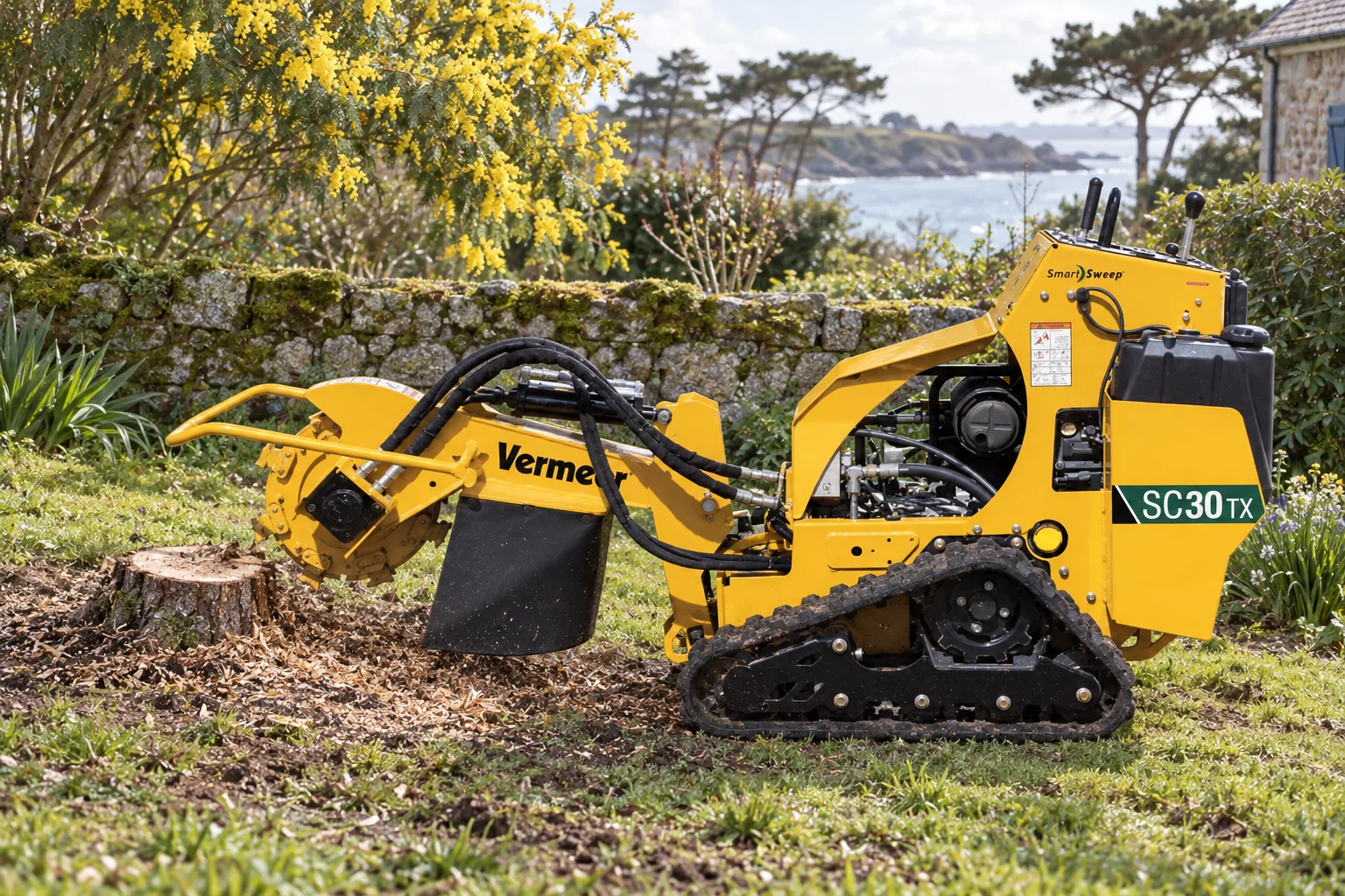 Illustration de rognage en jardin pour présenter le service dans le Finistère